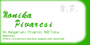 monika pivarcsi business card